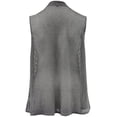 thumbnail image 2 of Women's Plus-Size Sleeveless Mesh Cadigan Cover Up Fashion Vest Grey 3X G160.33L, 2 of 3