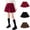 Red, variant on ATOGUTA School Skirts Girls Casual Mini Flare Pleated Stretch Waist Skater Dance Party School Uniform Skirts Size 5T-15, Brown