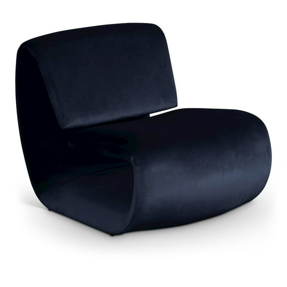 Meridian Furniture Nouveau Navy Velvet Accent Chair