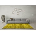 thumbnail image 3 of Ahgly Company Indoor Rectangle Abstract Yellow Contemporary Area Rugs, 5' x 8', 3 of 4