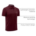 thumbnail image 4 of Polo de Golf NY Threads Granate XX-Large con Tecnología de Absorción de Humedad, 4 of 9