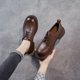 thumbnail image 4 of Zapatos planos de primavera 2022 para mujer, mocasines con cordones, piel de vaca auténtica, tacones bajos para mujer, mocasines de punta redonda y tacón grueso para mujer, 4 of 5