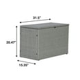 thumbnail image 3 of happimess Nino 31.5" Modern Minimalist Outdoor Faux Wicker Deck and Patio Storage Box, Gray, TRK1000A, 3 of 11