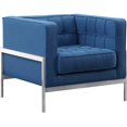thumbnail image 1 of Fauteuil Andre LCAN1BLUE Contemporain, Tissu Bleu, 1 of 5