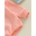 thumbnail image 6 of Liacowi Newborn Baby Fall Cotton Romper Sweatshirt Long Sleeve Crew Neck Embroidery Letters Bodysuit One Piece 3 6 12 18 Months Infant Clothes for Girls Boys, 6 of 7