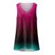 thumbnail image 2 of Playeras,Blusas y Tops,Ropa para Mujer Tallas grandes Camiseta sin mangas de verano para mujer Camiseta sin mangas con estampado degradado Camiseta sin mangas con cuello en V (Hot Pink, M), 2 of 5
