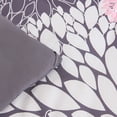 thumbnail image 5 of Koniroom Pink and Grey Floral Comforter Set, Botanical Bedding Sets Queen Size with Cute Flowers Printing for Women Teen Girls All Season 3 Pieces Comforters with 2 Pillow Shams (90x90 Inches), 5 of 10