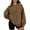 Brown, variant on Crewneck Sweatshirts Women Oversized Preppy Sweatshirt Loose Fit Plain Cute Hoodies Y2K Fall  Pullover