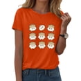 thumbnail image 2 of DXOUPM T-Shirts pour Femmes Mignon Imprimé Boulette Col Rond Manches Courtes Hauts d'Été Doux, 2 of 3