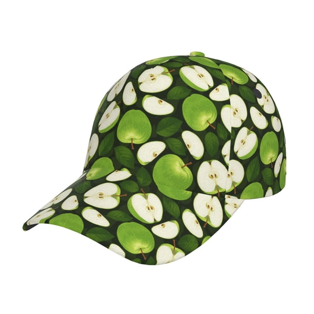 Fotbe Green Fruit Gorro Clásico de Béisbol, Gorra Ajustable con Broche Snapback, Gorro de Exterior de Algodón Suave