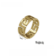 1Pcs Golden Color Hollow Infinity Rings for Women 14K Yellow Gold ...