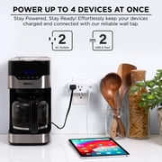 Merkury Innovations Ultra-Slim Wall Tap - 2 AC Outlets, 2 USB-A Ports, 2.1 Amps Fast Charging, Electrical Outlet Extender Wall Tap for Home