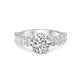 thumbnail image 3 of 1 Carat IGI Certified Round Shape Lab Grown Diamond Engagement Ring | 14K White Gold | Danica Side Oval Diamond Eternity Lab Diamond Ring | FG-VS1-VS2 Quality Friendly Diamonds, 3 of 5