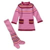 Striped Pink Sweater Dress and Tights - Toddler