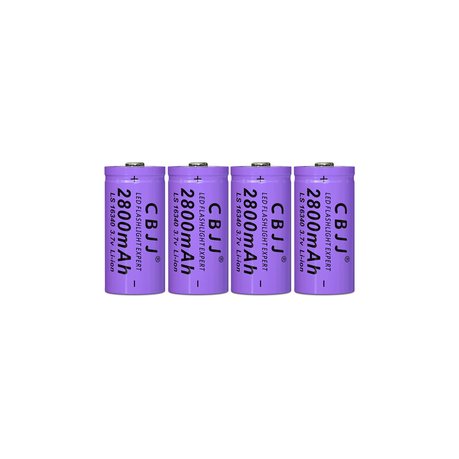 2X L 3.7V 2800mAh 16340 Batterie Lithium-Ion Rechargeable
