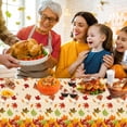thumbnail image 3 of 3 Pack Fall Maple Leaf Party Tablecloths for Thanksgiving Party Table Decorations, Autumn Leaves Plastic Table Cover for Happy Fall Y’All Party, Give Thanks Harvest Turkey Day Supplies, 3 of 7