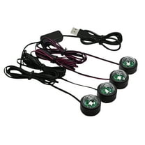 Nishuna LED Ambient Lighting Lamp USB Car Lights Ambient Night Lamp Car Decoration Assorted Color (Voice Control)