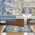 thumbnail image 3 of GlowSol 9'x12' Area Rug Modern Abstract Rug Washable Non-Slip Stain Resistant Rugs Soft Foldable Accent Rugs for Living Room Bedroom, Navy Blue, 3 of 6
