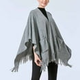 thumbnail image 6 of Shawl Wraps For Women Dressy, Womens Sotf Knit Tassel Contrast Color Warm Cardigan Scarf Wraps For Evening Weddings Party Spring Saving Clearance, 6 of 8