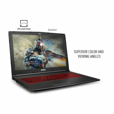 MSI GV62 8RD-275 15.6" Performance Gaming Laptop NVIDIA GTX 1050Ti 4G, Intel Core i5-8300H, 8GB, 256GB NVMe SSD, Red Backlit KB, Win 10 Home, Aluminum Black Notebook PC Computer