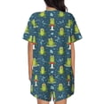thumbnail image 4 of Womens Pajama Sets With Pocket, funny frogs dragonfly Raining Lounge Sets Short Sleeve Sleepwear PJ Sets for Women, 4 of 6