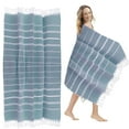 thumbnail image 4 of VOLKMI 2pcs Turkish Beach Towel Ultra Light Super Absorbent Bath Towel With Tassels For Swimming Camping Bathing, 4 of 8