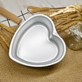 thumbnail image 4 of 6 ×3 Inch Heart Shape Cake Pan, Baking Pan,Anodized Heart Cake Pan, Aluminum Cake Pan, For Valentine's Day Wedding Birthday and Other Occasions Cake.silver, 4 of 5