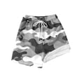 thumbnail image 2 of Boys Swim Trunks with Compression Liner Camo Print Quick Dry Swim Shorts Drawstring Elastic Waist Beach Surf Vacation Swimwear, 2 of 5