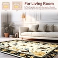 thumbnail image 2 of ODIKA 4'x6' Machine Washable Non-Slip Area Rug, Sophisticated Bold Insect Imagery High Traffic Rug, Beige, 10001, 2 of 7