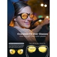 thumbnail image 6 of TINHAO Night Driving Glasses Fit Over Glasses for Men & Women Oversized Cat Eye HD Polarized Night Vision Glasses, 6 of 8
