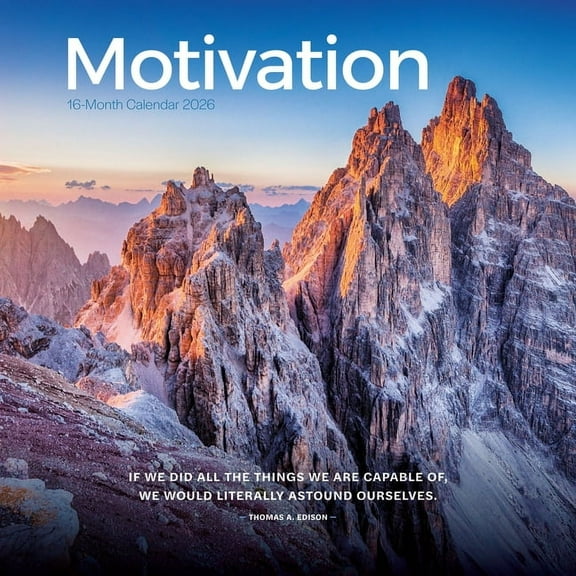 2026 Motivation Wall Calendar, (Paperback)