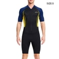 thumbnail image 2 of Traje de baño de pareja de pareja traje de baño de una pieza con cremallera frontal pantalones cortos de manga cortos para deportes transpirables Skins Surf Traje de surf Men's Amarillo S 1.5mm Inevent OD003629-01, 2 of 5