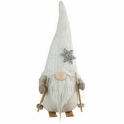 Northlight 12" Winter Ski Gnome with Snowflake Hat Christmas Tabletop Decoration