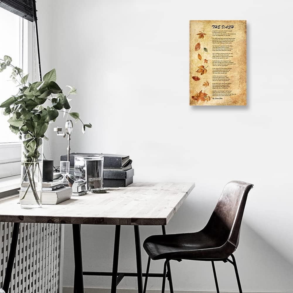 "The Oak Tree" Poem Framed Wall Art - 16x24 Inch Inspirational Quote Print, Vintage Style For Bedroom Decor