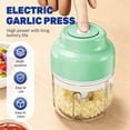 thumbnail image 3 of Electric garlic chopper,mini portable vegetable chopper,USB rechargeable,suitable for nuts,peppers,onions,minced meat,and spices., 3 of 5