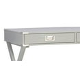 thumbnail image 2 of Weston Home Wood X-Base Campaign Writing Desk with Drawers, Silver Birch, 2 of 7