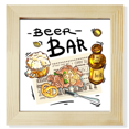 thumbnail image 1 of Beer Bar Gourmet Bread France Square Picture Frame Wall Tabletop Display, 1 of 3