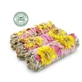 thumbnail image 2 of Floral White Sage Smudge Sticks with Flowers 3 Pack for Cleansing Home, Meditation, Yoga, Healing and Smudging  Sustainably Sourced California White Sage Bundles Evelyn Lavender, 2 of 5