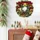 thumbnail image 5 of Corona navideña, corona navideña falsa con campanas, tarjeta de texto, también adornada con bolas navideñas, flores de ciervo, decoraciones navideñas para puertas, coronas decorativas navideñas, 5 of 7