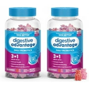 Digestive Advantage Gummies for Digestive Health, Daily Probiotics for Women & Men, Support for Occasional Bloating, Minor Abdominal Discomfort & Gut Health, Superfruit Flavor, 90 Count (Pack of 2)