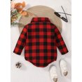 thumbnail image 3 of Suealasg Newborn Baby Boy Shirt Rompers 3 6 12 18 Months Long Sleeve Plaid Print Buttons Bodysuit Infant Boy Fall Clothes, 3 of 8