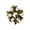 A003- Style C, variant on Fall Candle Ring Wreaths Faux Rose Maple Leaf Artificial Flower Decor 4 Inch Centerpiece for Thanksgiving Autumn Table Home Decoration Set of 4