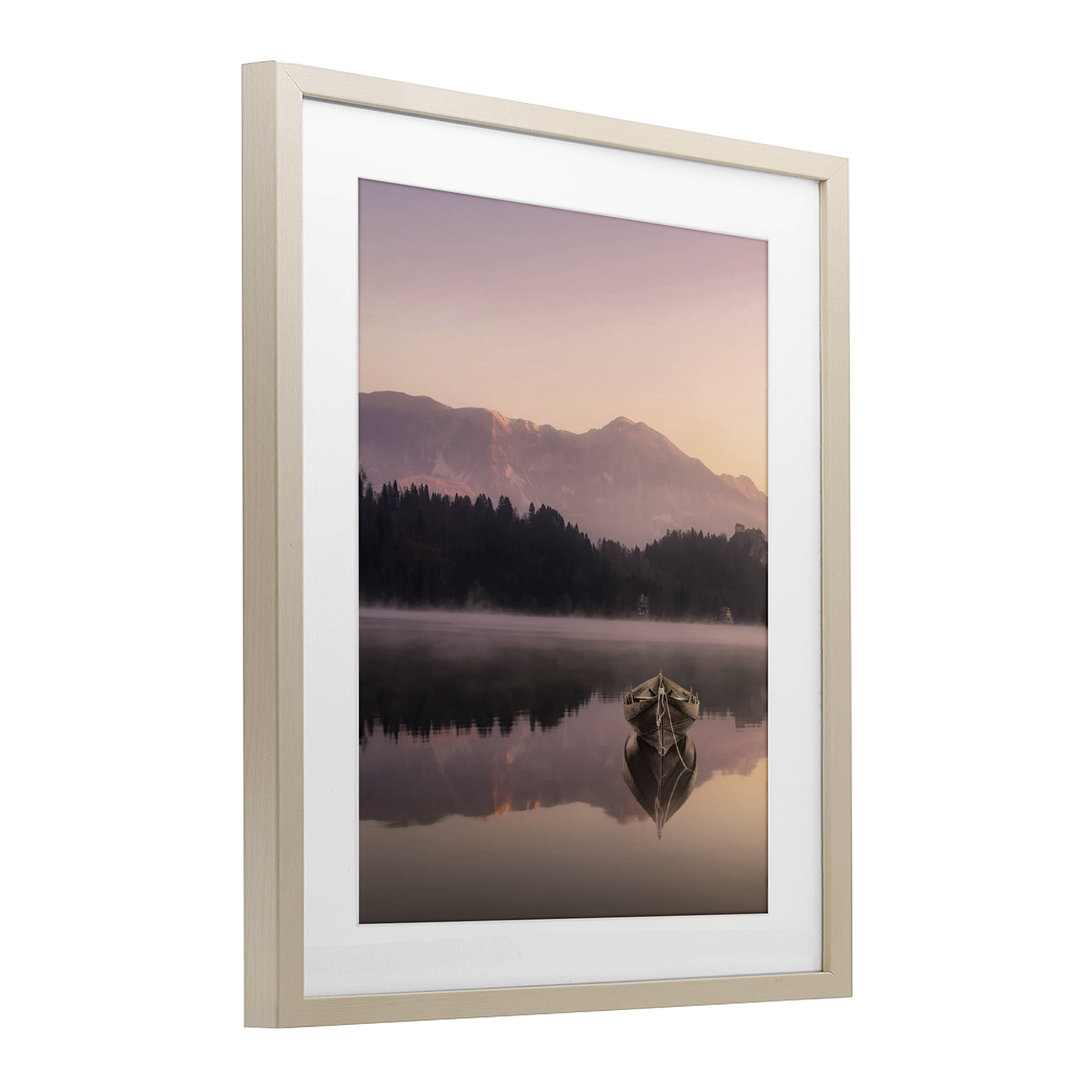 Stupell Industries Tranquil Lake Sunsets Birch Framed Print Under Glass, design by Marcus Prime