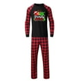 thumbnail image 2 of Xdegoge Christmas Family Pajamas Matching Sets 2 Piece Raglan Long Sleeve Graphic Tops and Pants Set Holiday Party Xmas Outfits Women's Christmas Pajamas His and Hers Pajamas, 2 of 5