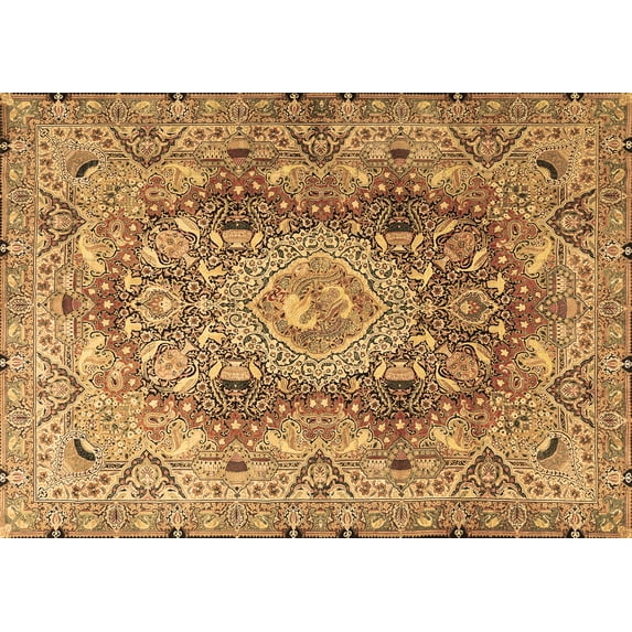 Ahgly Company Indoor Rectangle Persian Brown Traditional Area Rugs, 4' x 6'