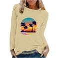 thumbnail image 2 of EQWLJWE Chemises à Manches Longues pour Femmes Mode Été T-Shirt Décontracté à Manches Longues Imprimé Col Rond Vêtements d'Automne pour Femmes, 2 of 6