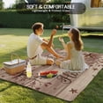 thumbnail image 4 of Country Star Brown Outdoor Rug for Patio/Deck/Porch, Non-Slip Large Area Rug 5 x 7 Ft, Farmhouse Vintage Plants Wooden Indoor Outdoor Rugs Washable Area Rugs, Reversible Camping Rug Carpet Runner, 4 of 8