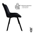 thumbnail image 4 of Set 2 Sillas Comedor Velvet Tapizada Terciopelo Sala Eames negro Grande, 4 of 7