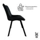 thumbnail image 4 of Set 2 Sillas Comedor Velvet Tapizada Terciopelo Sala Eames negro Grande, 4 of 7