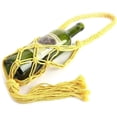 thumbnail image 1 of Wine Bottle Carrier,Macrame Water Bottle Holder,Cotton Hanging Water Bottle Net Bag Portable Water Bottle Holder Pouch, Yellow, 1 of 4